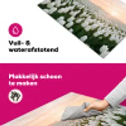 Tulpen - Landschap - Wit Inductie beschermer vinyl 3mm klein -wsfeer6_website