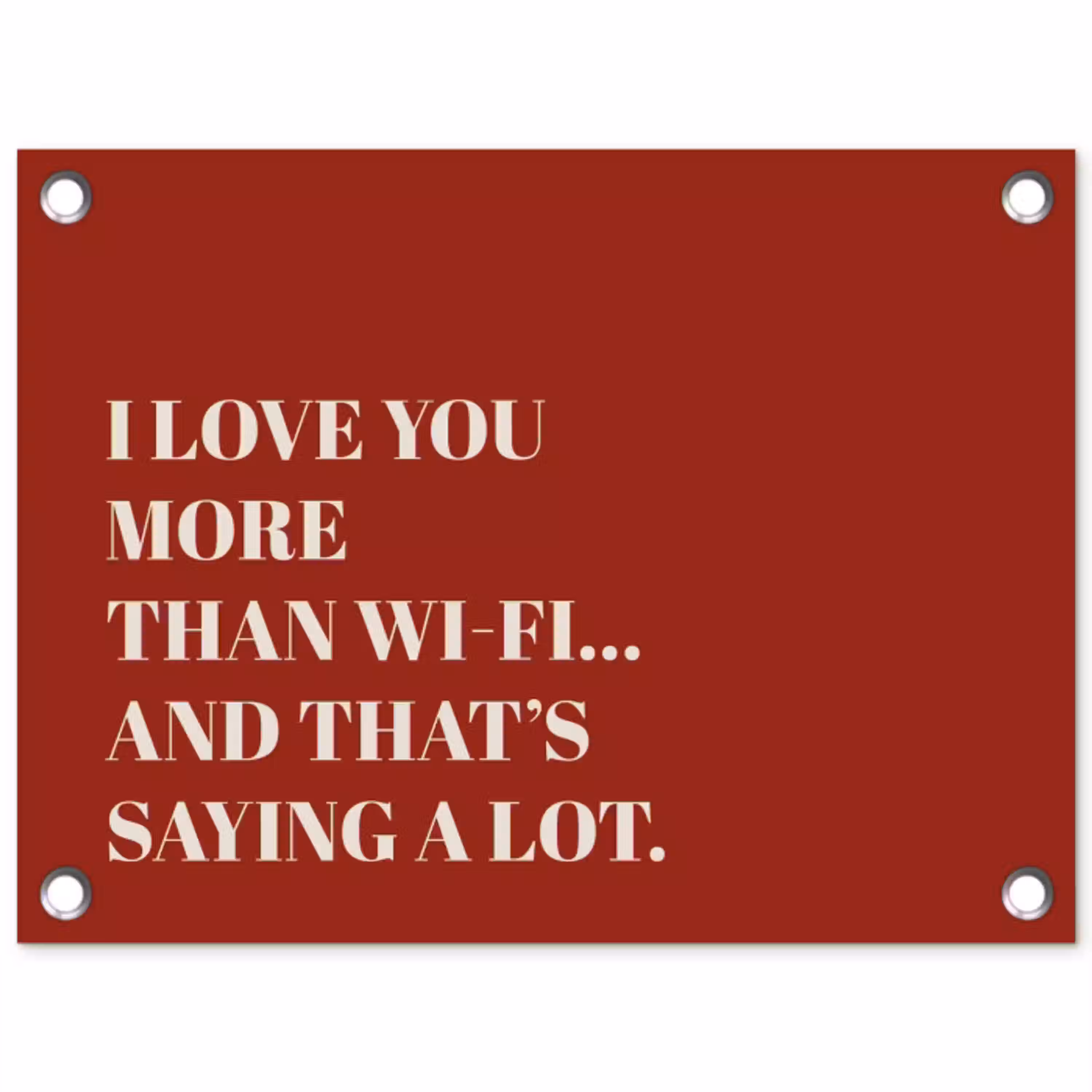 Rood - Quote - Liefde tuinposter los doek klein -3d