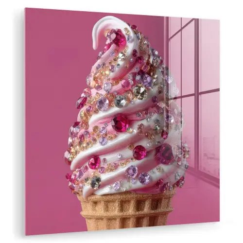 Softijs - Edelstenen - Roze - Hoorntje plexiglas 5mm klein -zzzproduct_nieuw
