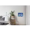 Winteravond - Kerstdorp - Donker textielposter latten blank klein -woonkamer