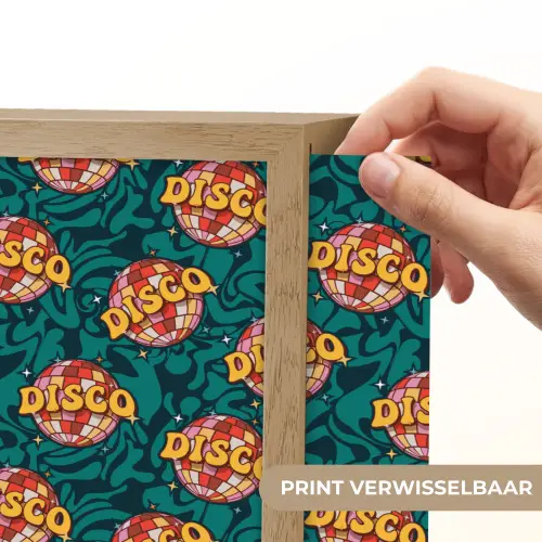 Groen - Disco - Patroon Light Box met batterij (Wandlamp) middel 907 -USP_websiteprintNL