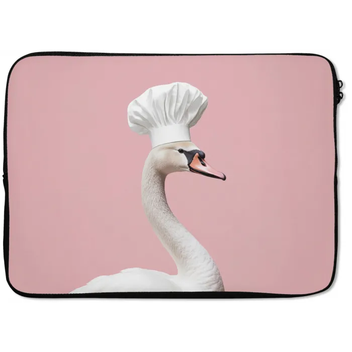 Zwaan - Koksmuts - Mooi - Klassiek laptophoes neopreen klein -zkaufland3dotto