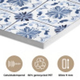 Patroon - Tegel - Blauw PET vilt klein 837 -closeup_NL