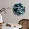 Marmer - Goud - Blauw - Glitter - Marmerlook - Abstract Wandcirkel behangsticker klein -sfeer3