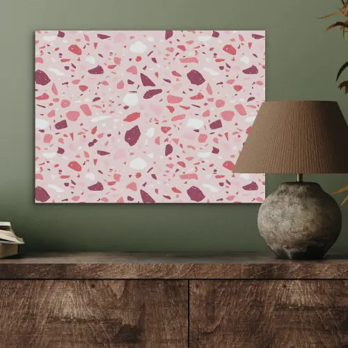 Terrazzo - Patroon - Roze PET vilt klein 837 -sfeer2