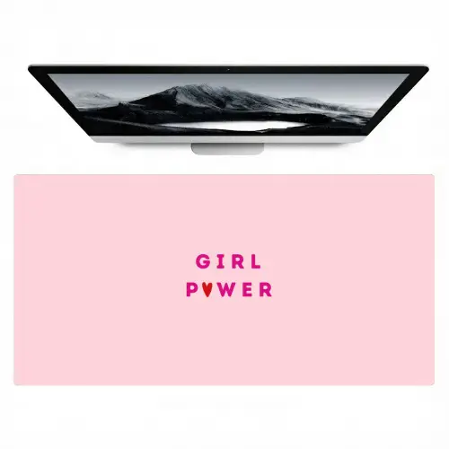 Girl power - Roze - Hartje Muismat XXL klein -zzz3d