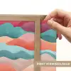 Golven - Kleurrijk - Abstract Light Box met batterij (Wandlamp kind) middel -USP_websiteprintNL