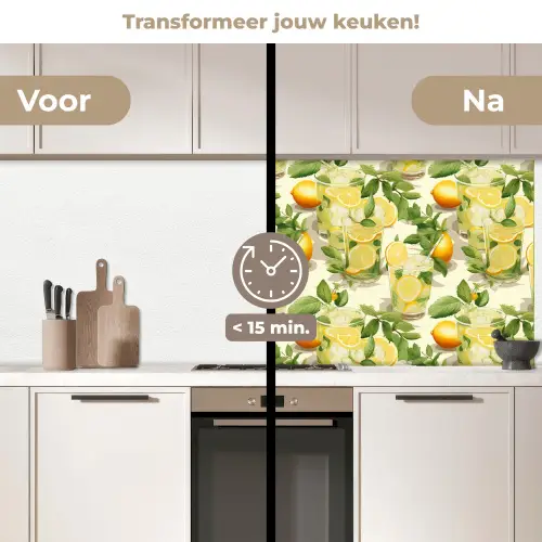 Citroen - Drankje - Glas - Munt keuken achterwand 2 middel 871 -voor-na2_NL