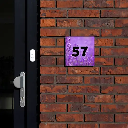 Lavendel - Traditioneel Naambord Vierkant klein -sfeer1-XS