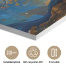 Boom - Levensboom - Blauw - Goud PET vilt klein -closeup_DE