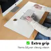 Basketbal - Wit - Schaduw - Lijnen Muismat XXL klein -sfeer3