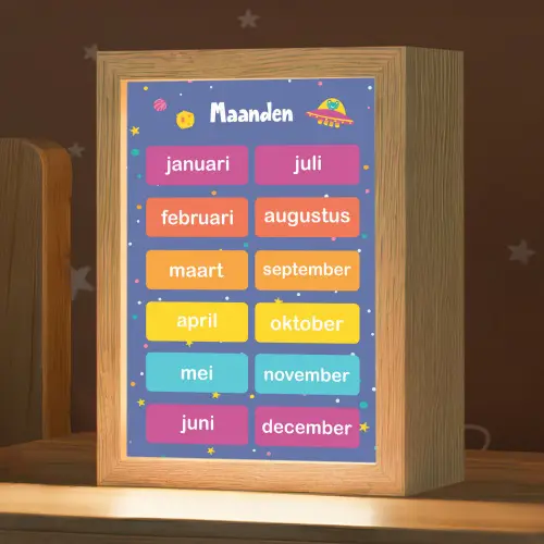 Maanden - Educatief - Leren voor kinderen - Ruimte Light Box met kabel klein -zzz_3d_website