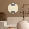 Geometrische bogen - Minimalistisch - Symmetrisch Wandcirkel kunststof plaat 5mm dik klein -sfeer1