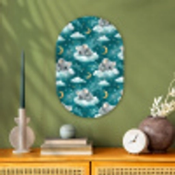 Koala's - Betoverend - Blauw Wandcirkel Ovaal Forex klein 630 -sfeer2