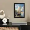 Zeilschip - Huizen - Kade - Zee fotolijst zwart zonder passe partout klein -sfeer1