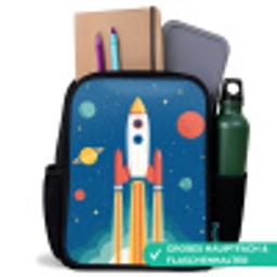 Raket - Planeten - Ruimte Rugzak - Zwart middel -inhoud_DE