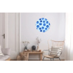 Bessen - Modern - Blauw Wandcirkel aluminium klein 190 -woonkamer