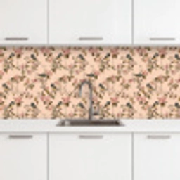 Bloesem - Koolmees - Roze keuken achterwand 2 middel 871 -3d