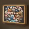 Teddybeer - Knuffel - Dieren - Meisjes - Jongens Light Box met batterij (Wandlamp kind) middel -z3d_website