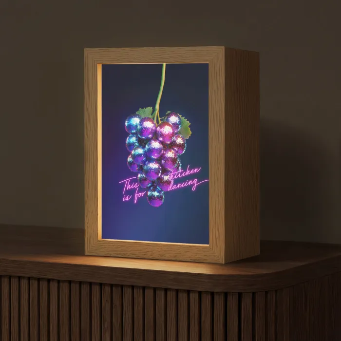Quote - Neon - Disco - Druiven Light Box met kabel (Tafellamp) klein -z3d_website