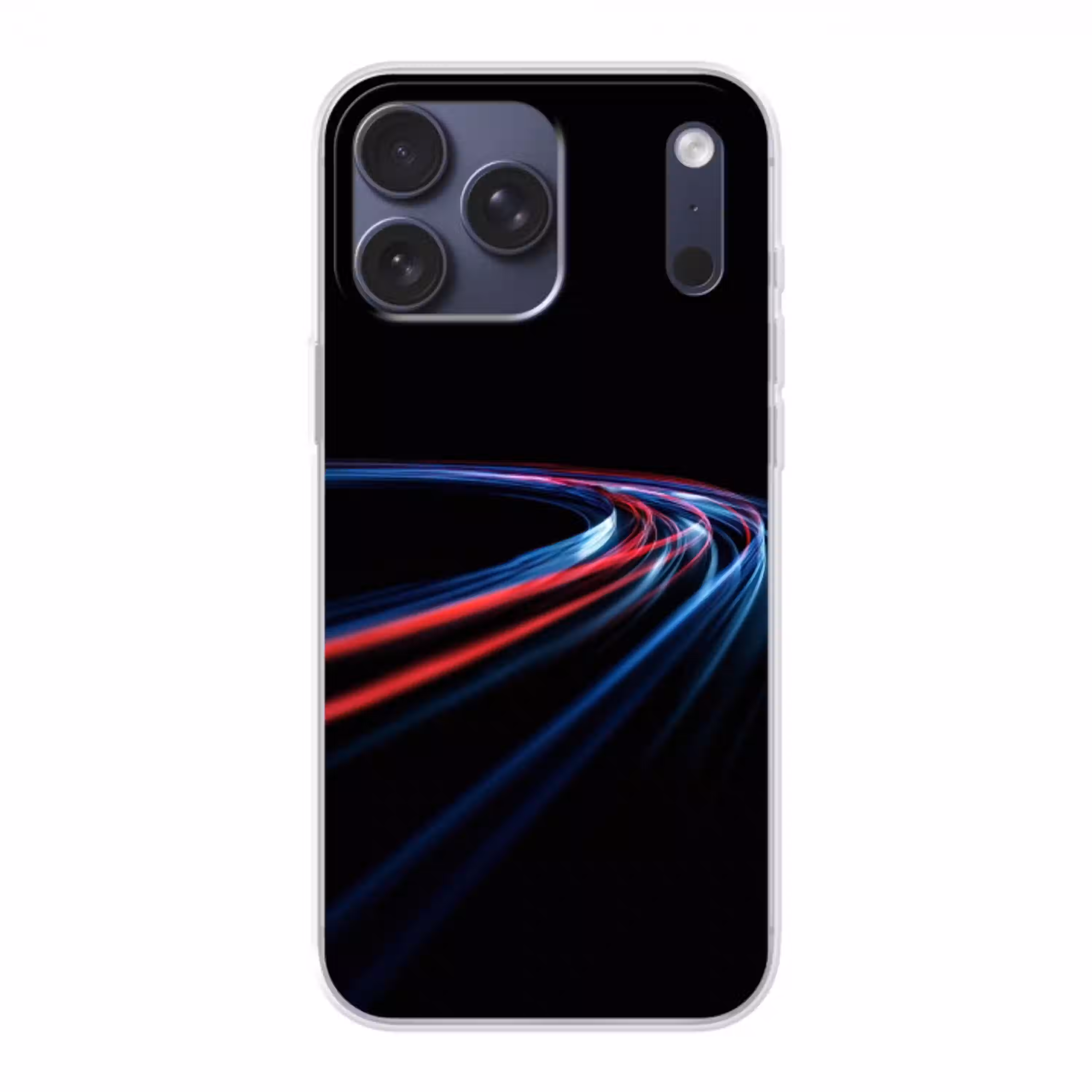 Gaming - Lichtbanen - Golvend - Rood Telefoonhoesje iPhone 17 Pro Max klein -3d