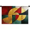 Abstract - Kerst - Goud - Rood - Groen Wandkleed katoen klein -zz3d