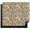 Giraf - Patroon - Beige - Bruin Inductie beschermer vinyl 3mm middel 274 -3d