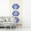Schelpen - Blauw - Patroon fotobehang vinyl groot -woonkamer