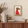 Silhouet - Hond - Trui - Rood Light Box met kabel (Tafellamp) klein -sfeer2