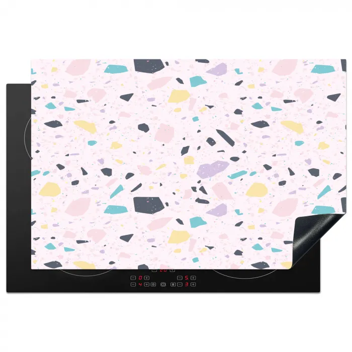 Terrazzo -  Patroon - Zacht - Snoep Inductie beschermer vinyl 3mm klein 276 -3d