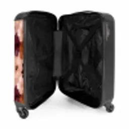 Bloemen - Abstract - Aardetinten NBS - Handbagage koffer - Volwassenen Unisex middel -binnenkant