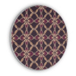 Symmetrisch - Tegel - Burgundy Akoestische PET Vilt - Rond klein 838 -3d