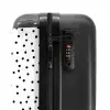 Zwarte stippenregen over een wit oppervlak NBS - Handbagage koffer - Kinderen Unisex middel -slot
