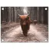 Hooglander in het Bos tuinposter los doek klein -3d