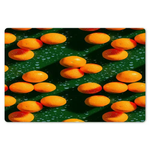 Mandarijn - Oranje - Druppels - Groen Placemat vinyl groot 368 -zzsfeer1_Kitchenyeah-website