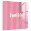 Roze - Gestreept - Belle plexiglas 5mm klein -zzzproduct_nieuw
