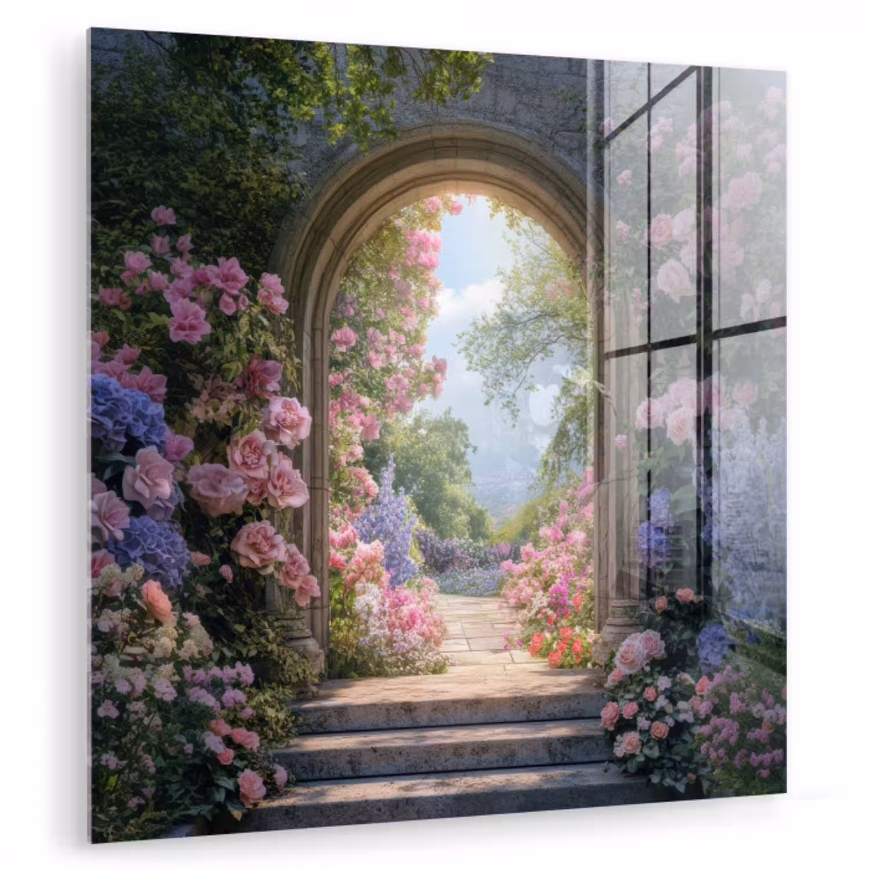 Doorkijk - Rozen - Vintage - Bloemen plexiglas 5mm klein -zzzproduct_nieuw