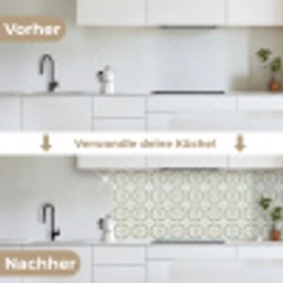 Klassiek - Pastel - Bloemaccent keuken achterwand 2 middel 871 -voor-na_DE