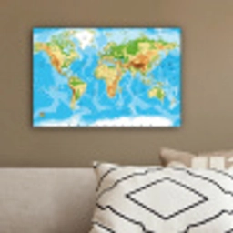 Wereldkaart - Atlas - Kleuren - Kids - Jongens - Meisjes canvas 2cm klein -sfeer3