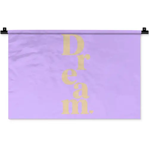 Dream - Paars - Typografisch Wandkleed katoen klein -zz3d