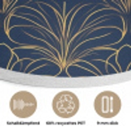Deco - Waaier - Blauw Akoestische PET Vilt - Rond klein 838 -closeup_DE