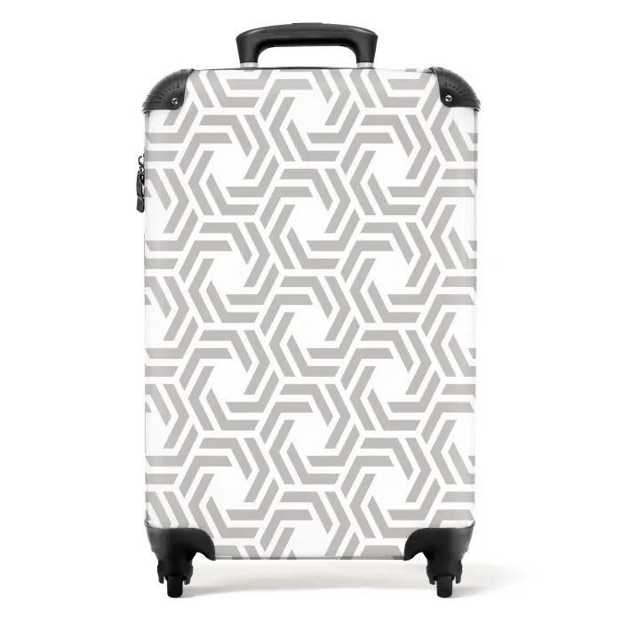 Grafisch - Patroon - Modern NBS - Handbagage koffer - Kinderen Unisex middel 644 -productfoto_recht