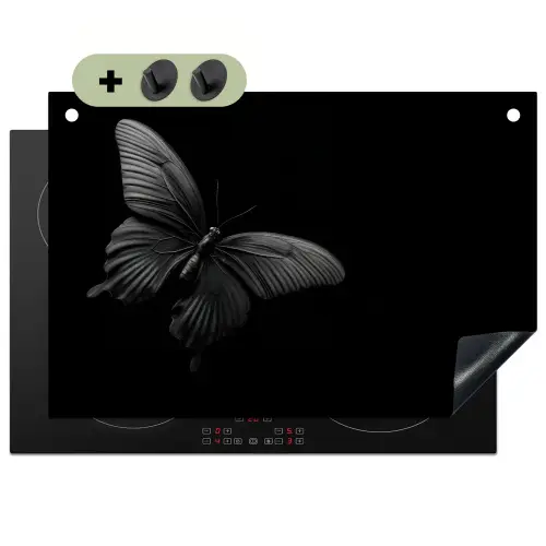 Vlinder - Zwart - Insect - Dieren Inductie beschemer met haakjes klein -3d