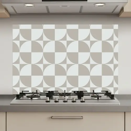 Lichtgrijs - Wit - Vierkant - Rond keuken achterwand spatscherm klein 900 -3d_website