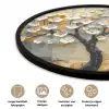 Boom - Bloemen - Goud - Beige Fotolijst rond zonder passe partout klein -closeup_NL