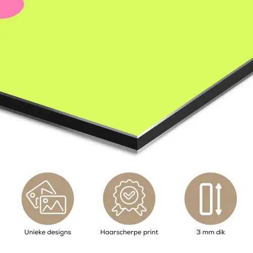 Groen - Roze bonjour - Retro aluminium wit klein -closeup_NL