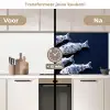Vissen - Delfts - Blauw - Keramiek keuken achterwand 2 middel -voor-na2_NL