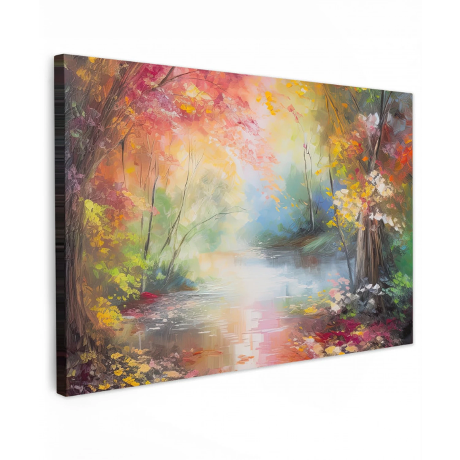 Landschap - Olieverf - Kleurrijk - Natuur canvas 2cm klein -z3d