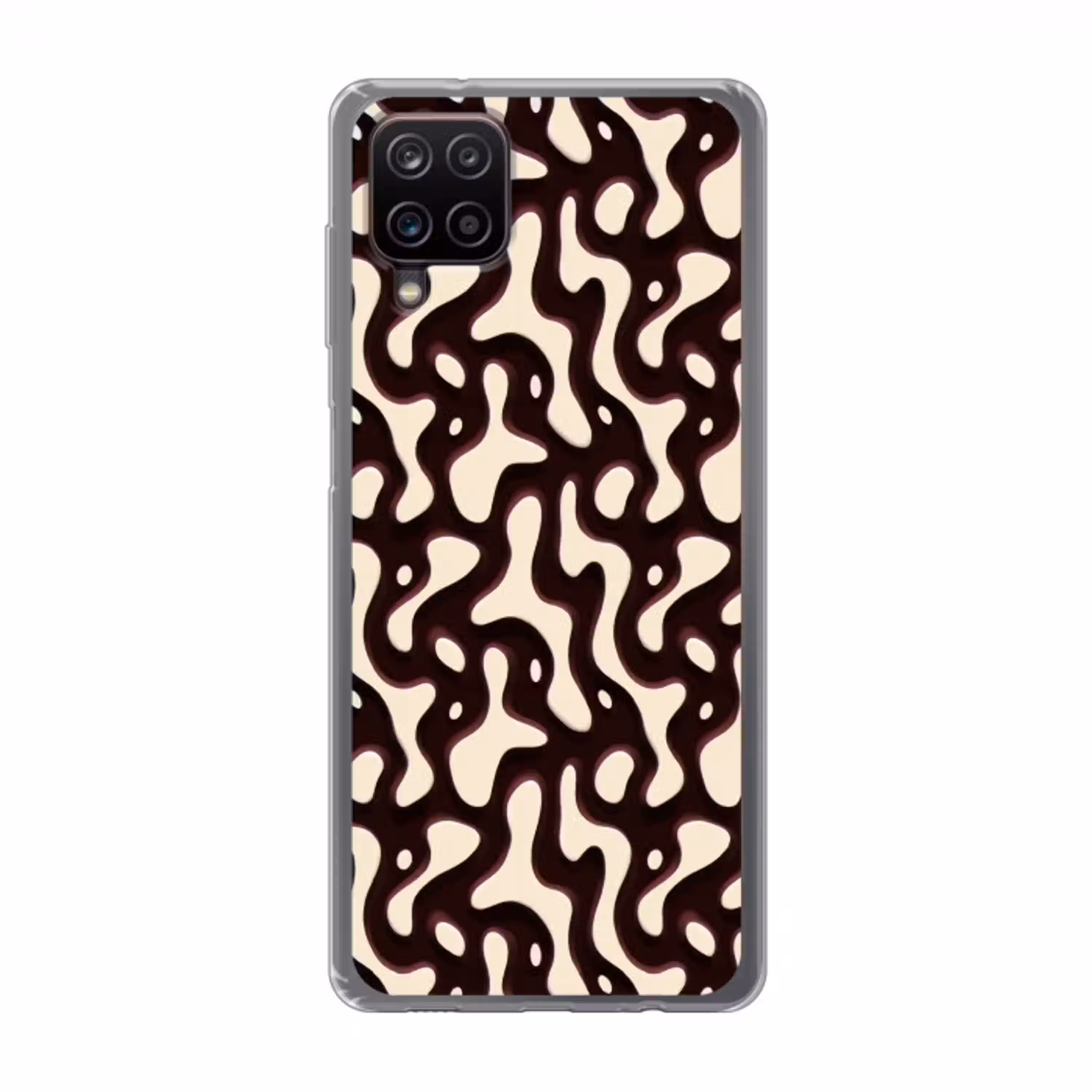 Organisch - Krachtig - Bruin Telefoonhoesje Samsung Galaxy A12 klein 372 -3d