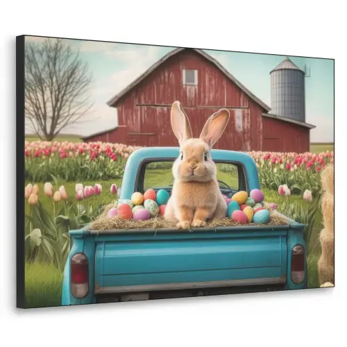 Konijn - Boerderij - Eieren Textielframe zwart klein -3d